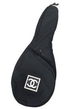 Chanel Black Nylon Sport Line Tennis Racket Case